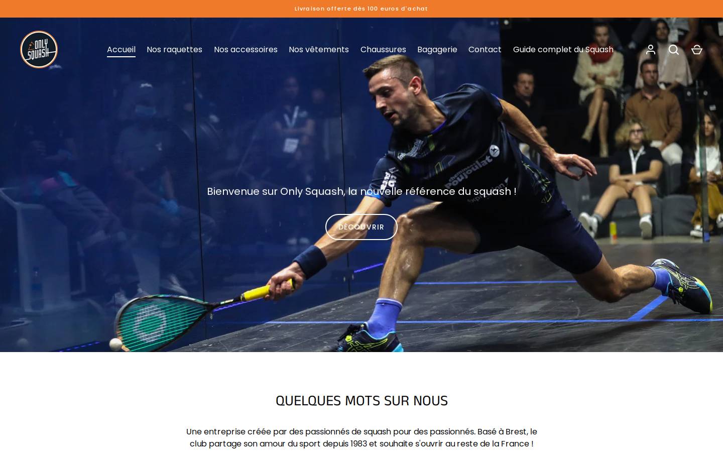 onlysquash.com homepage screenshot