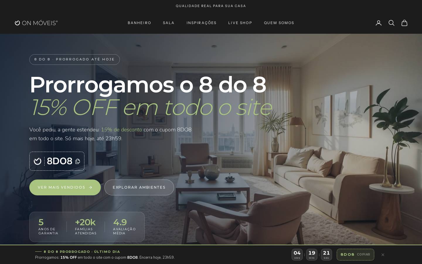 onmoveis.com.br homepage screenshot