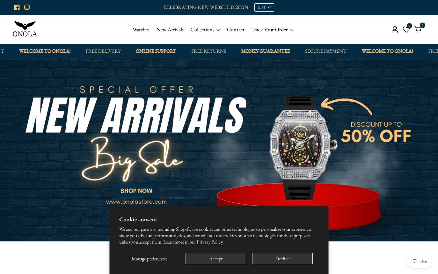 onolastore.com homepage screenshot