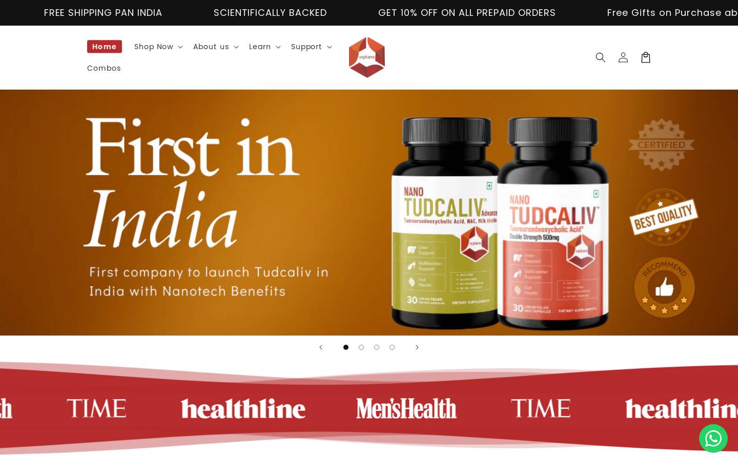 Onpharno Lifesciences Pvt Ltd homepage screenshot