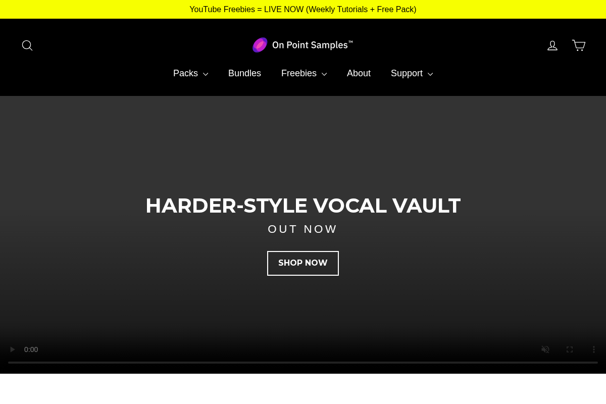 ON POINT SAMPLES homepage screenshot