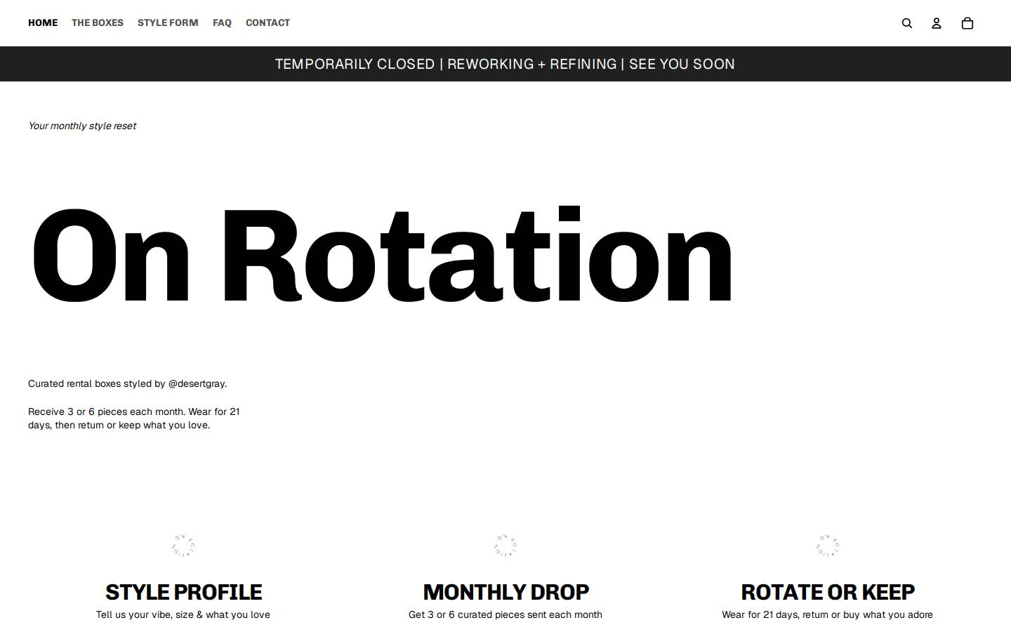 onrotation.com.au homepage screenshot