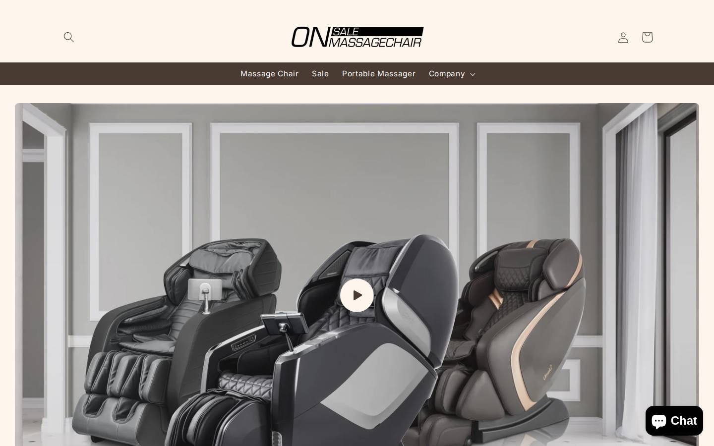 onsalemassagechair.com homepage screenshot