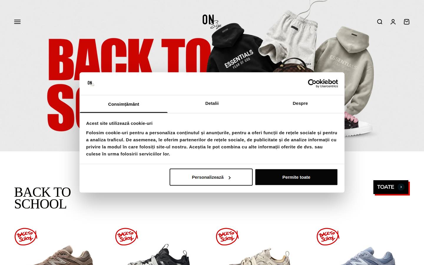 Onsize homepage screenshot