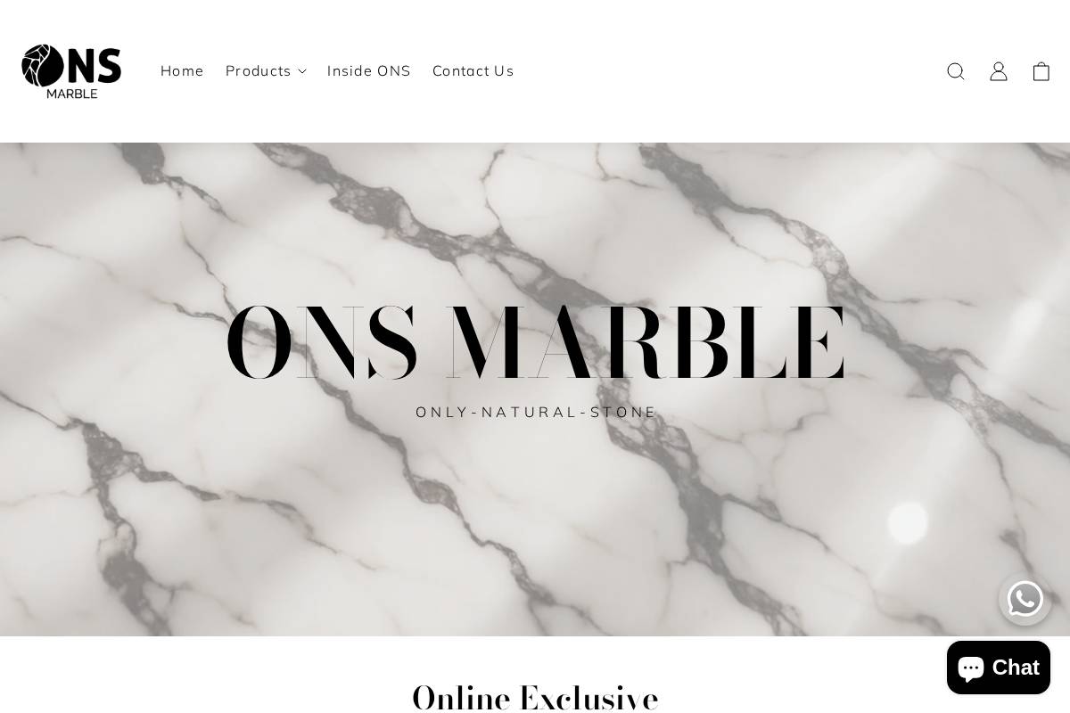 ONS Marble homepage screenshot