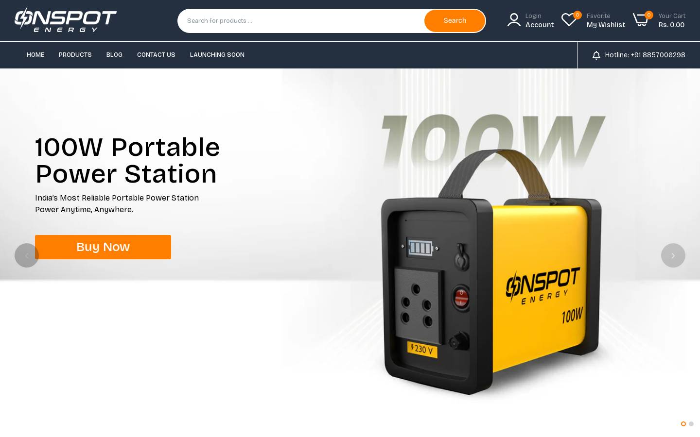 onspotenergy.com homepage screenshot