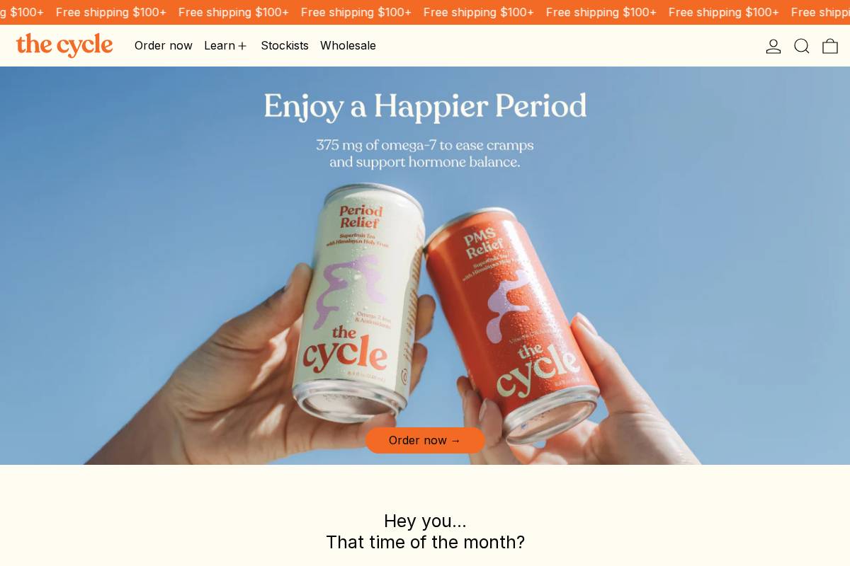 onthecycle.com homepage screenshot