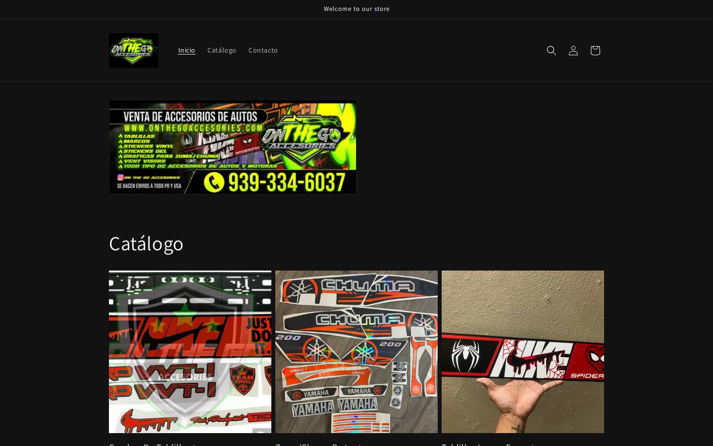 onthegoaccesories.com homepage screenshot
