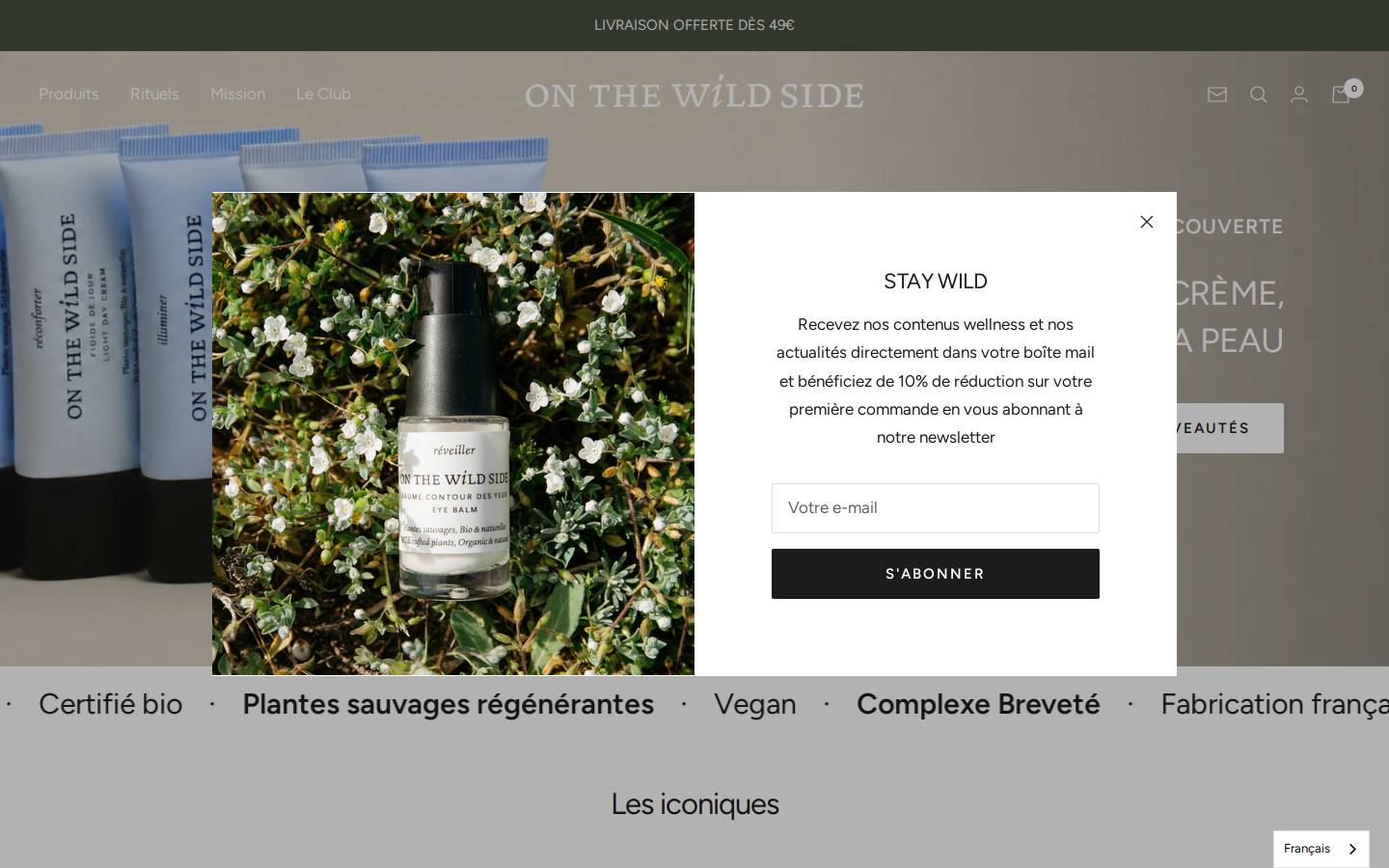 Onthewildsidecosmetics homepage screenshot
