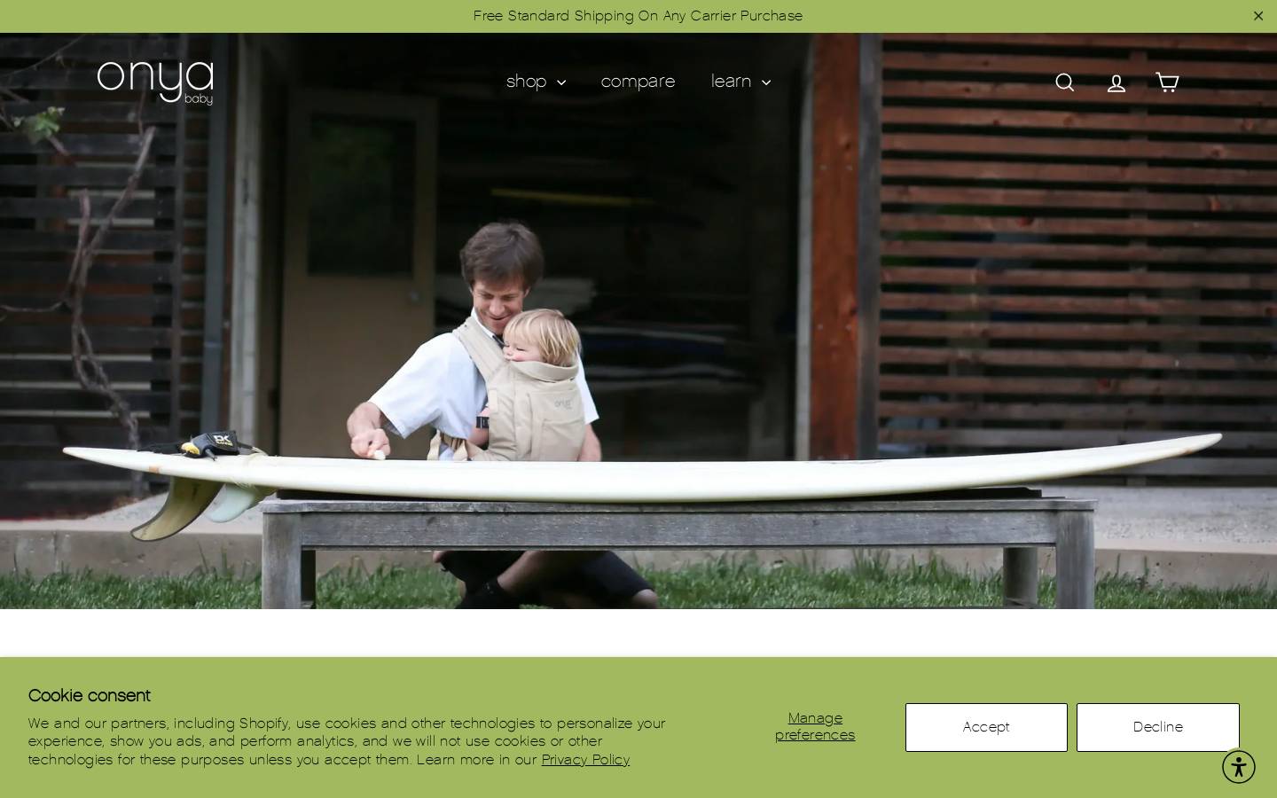 onyababy.com homepage screenshot