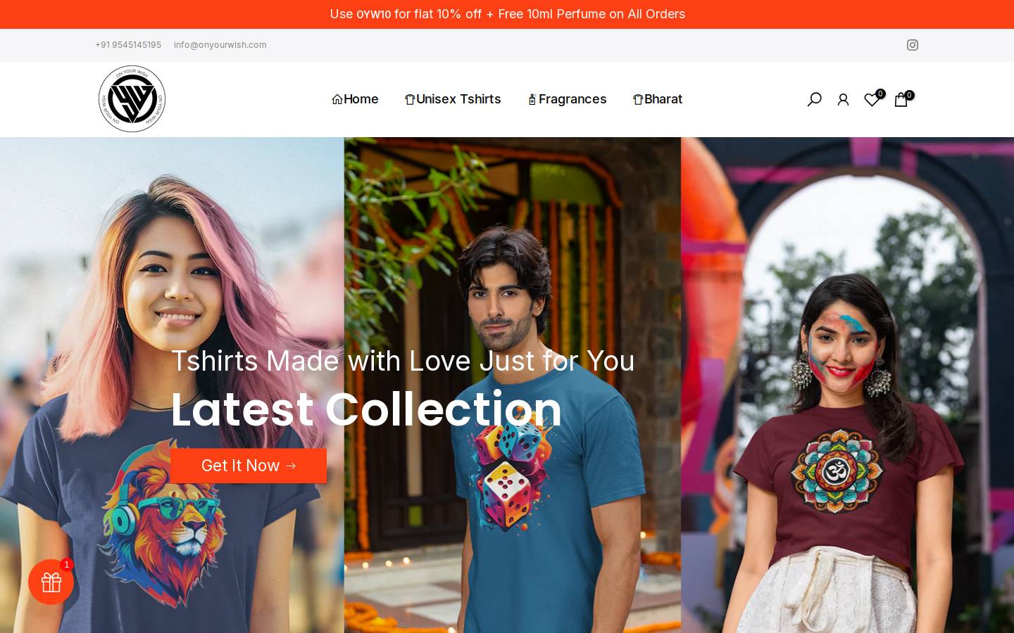 onyourwish.com homepage screenshot