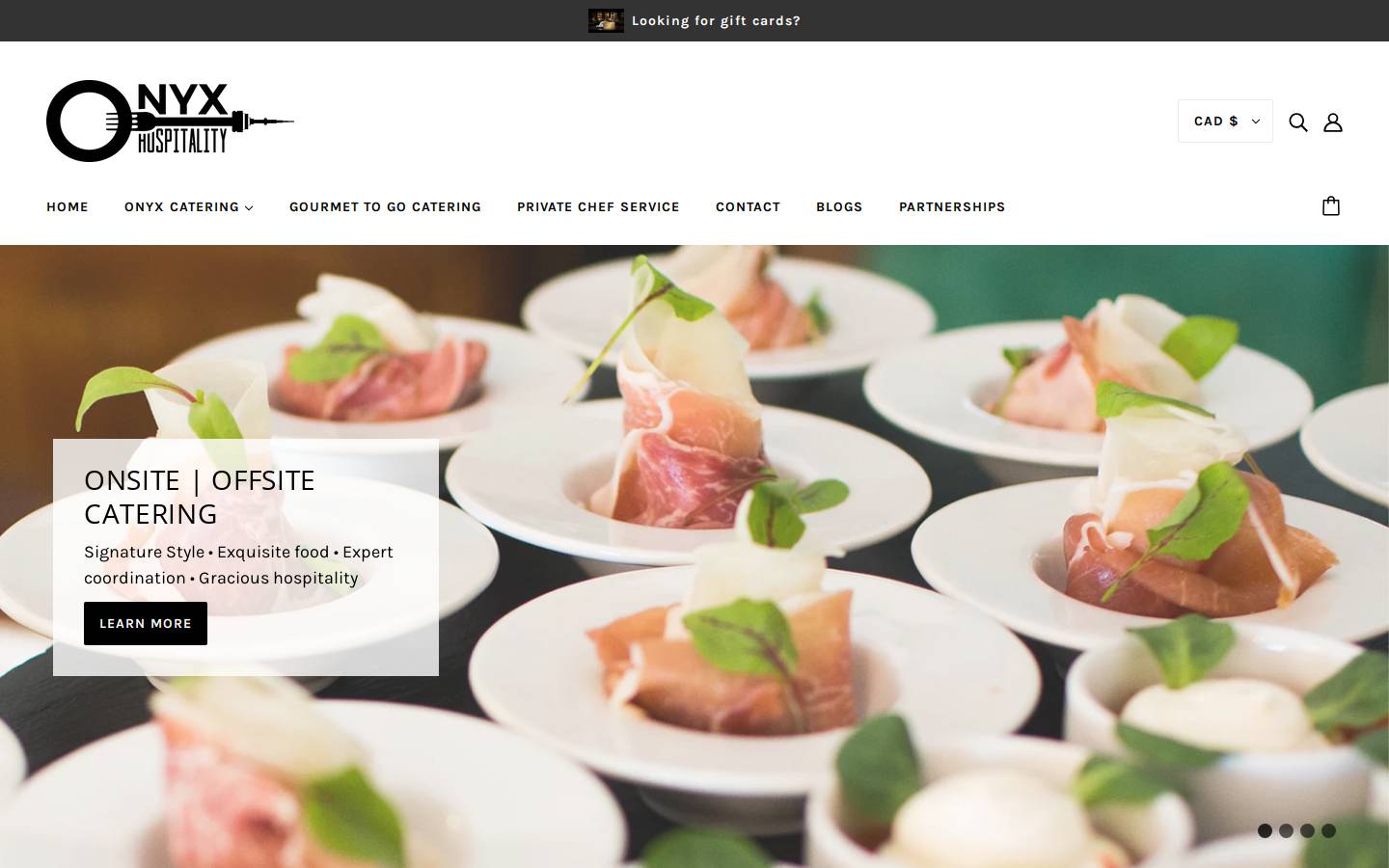 onyxhospitality.ca homepage screenshot