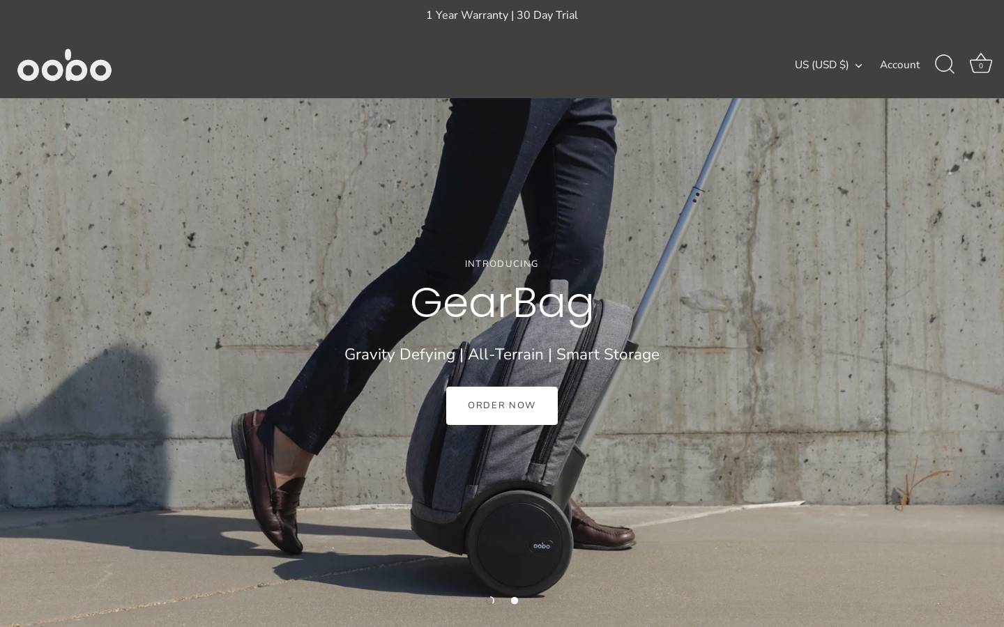 oobobags.com homepage screenshot