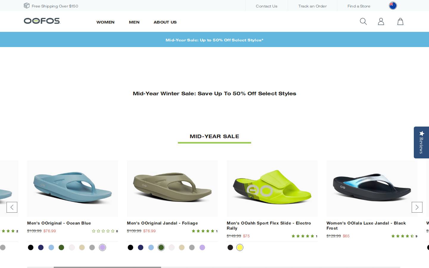 Oofos homepage screenshot