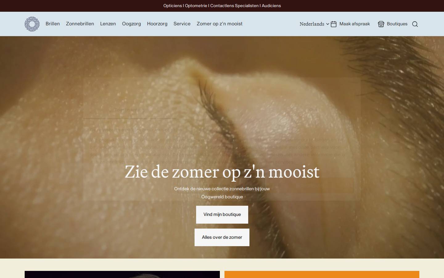 Oogwereld homepage screenshot