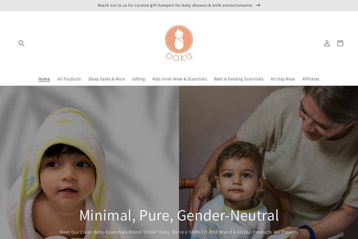 ookababy.in homepage screenshot