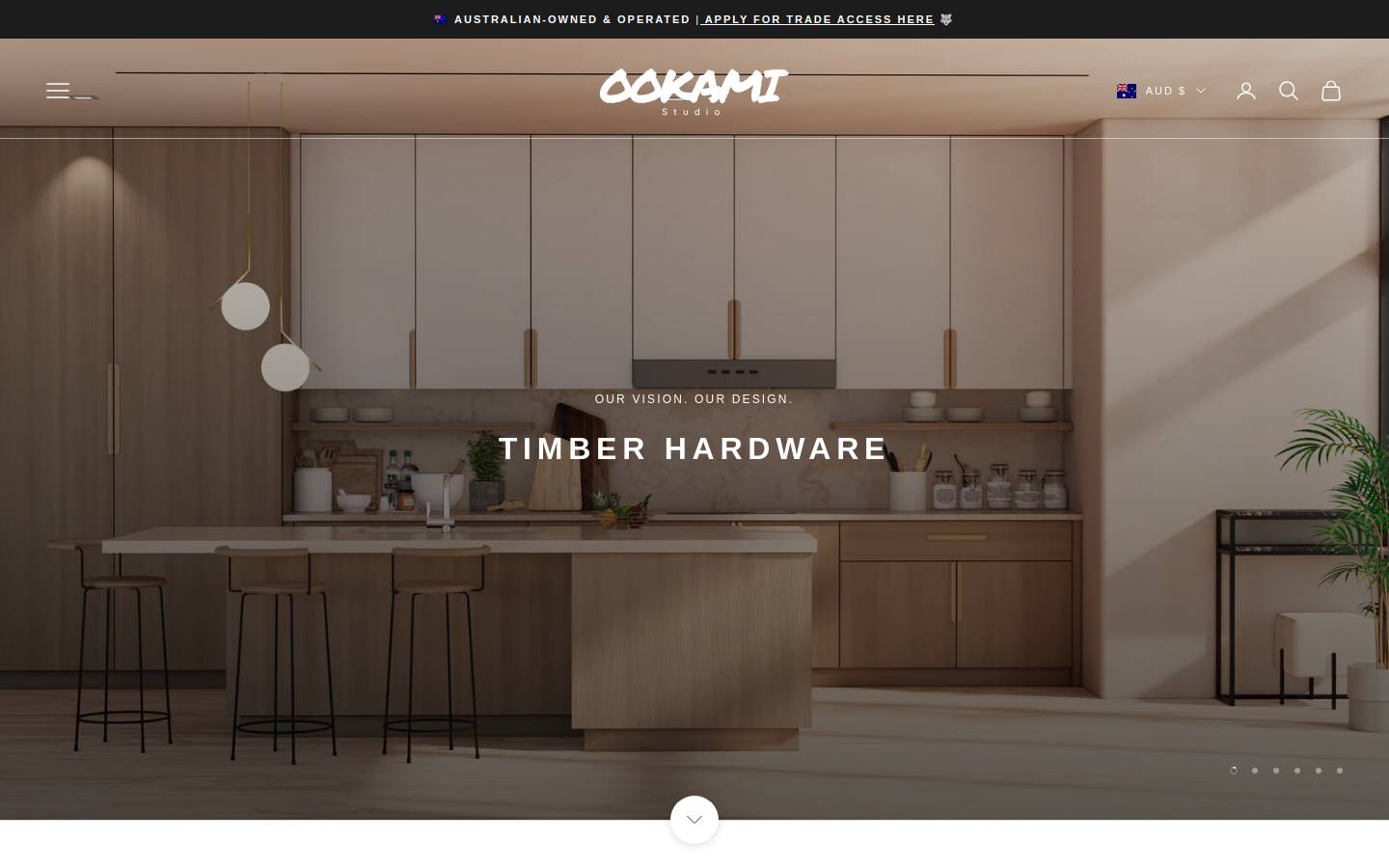ookami.studio homepage screenshot