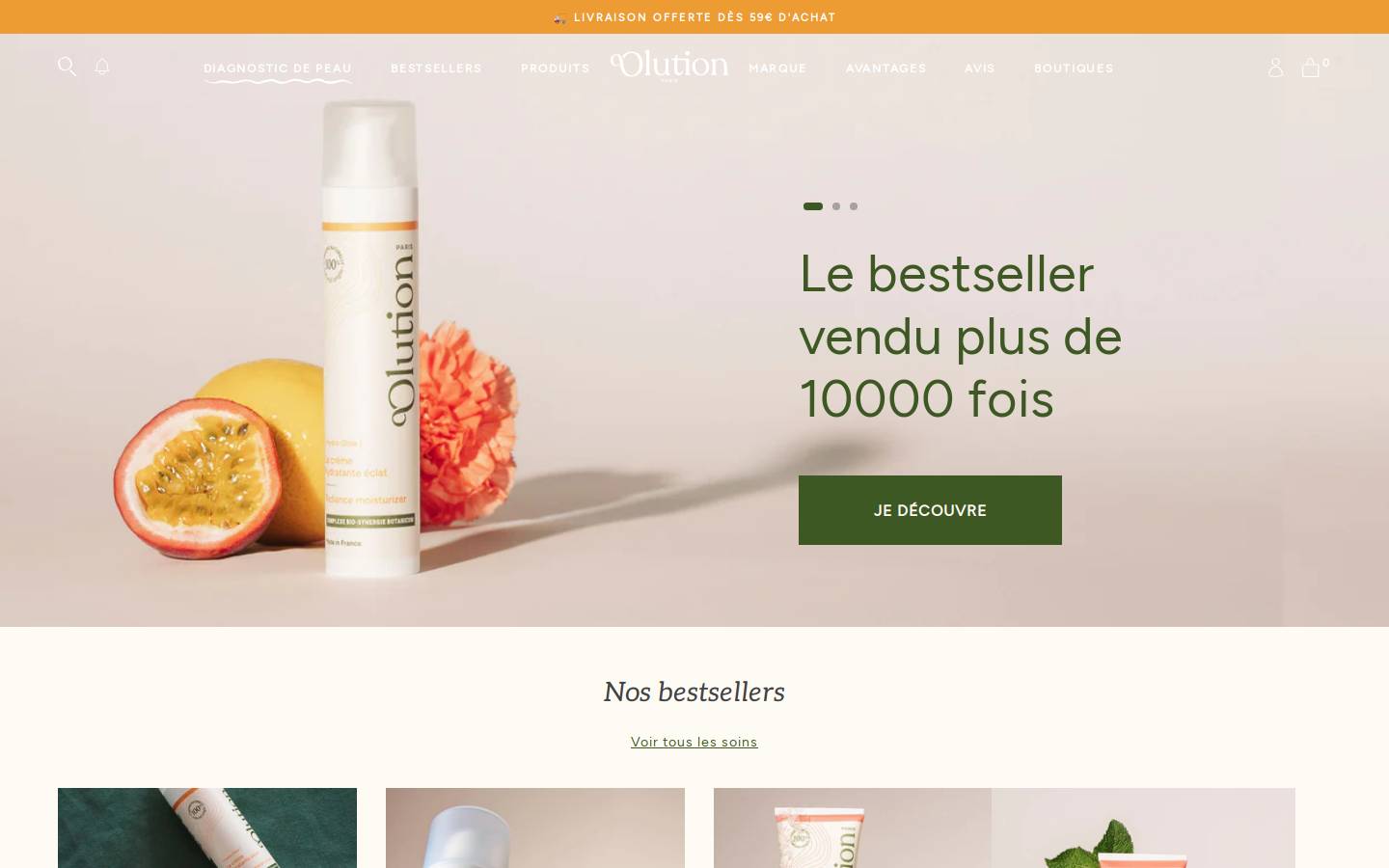 oOlution homepage screenshot