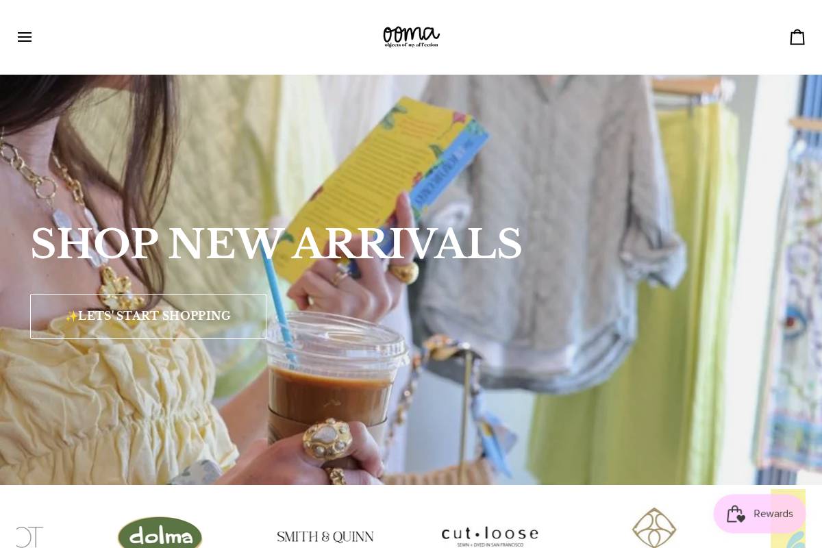 oomaboutique.com homepage screenshot