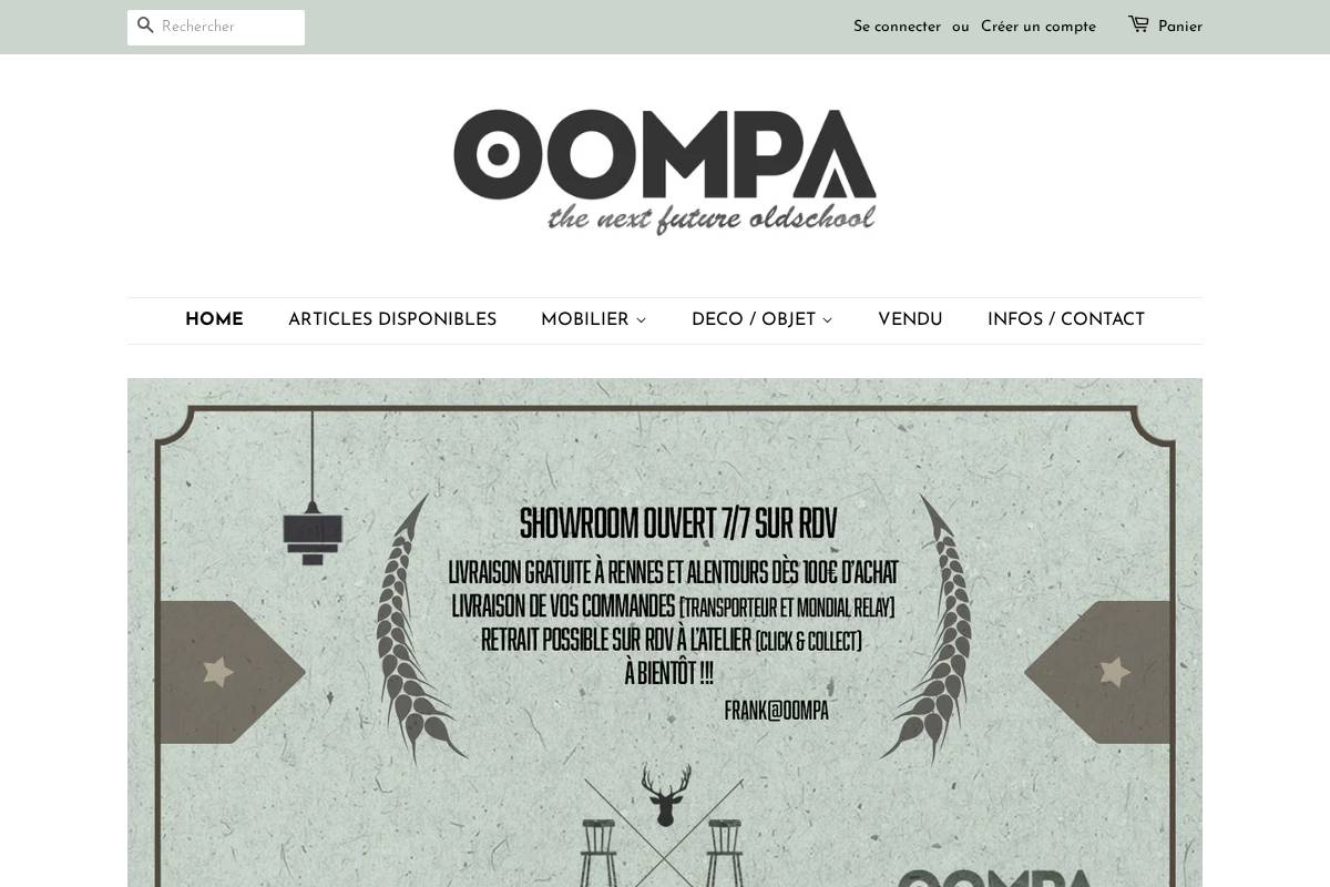 Oompa Toys homepage screenshot