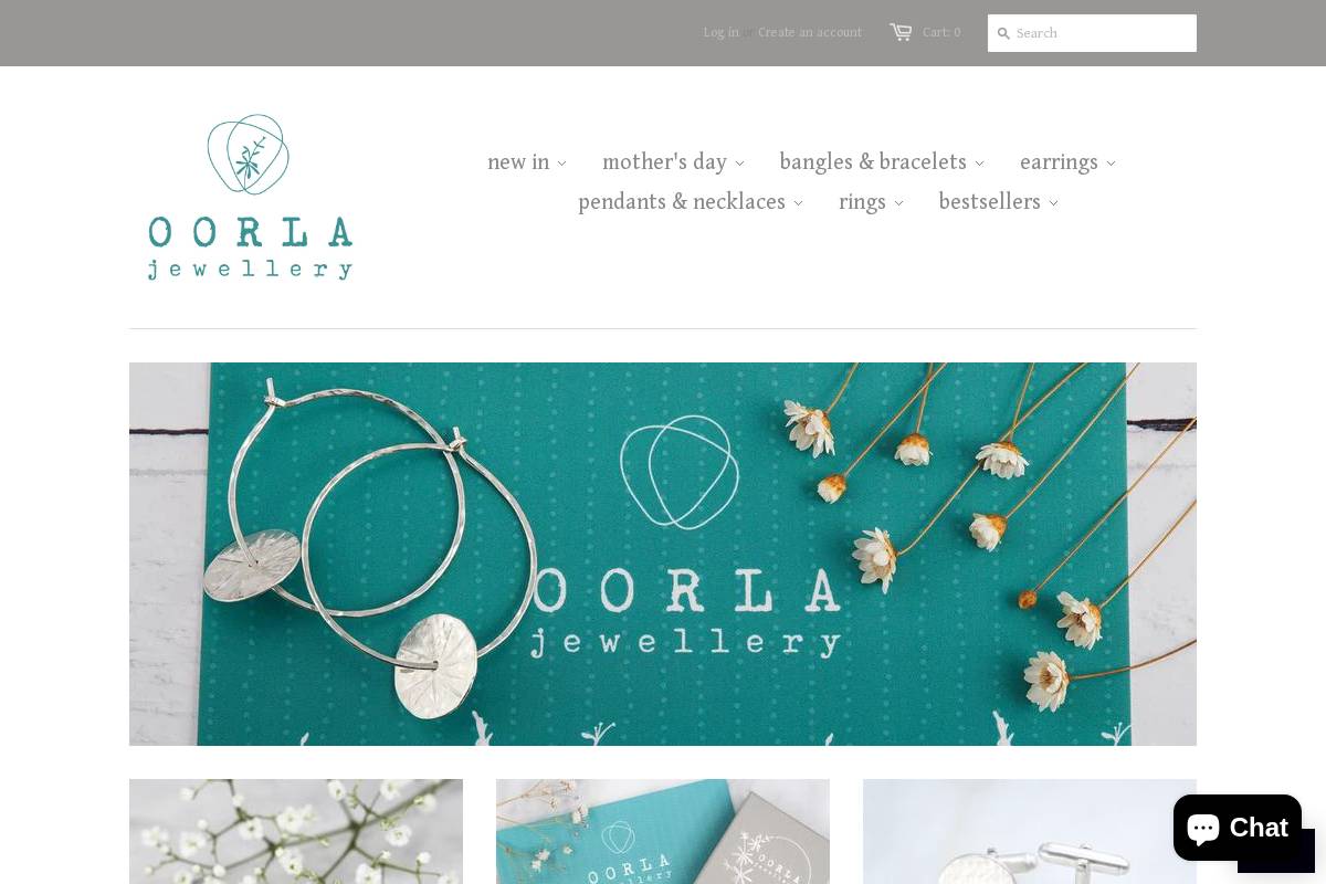 oorlajewellery.co.uk homepage screenshot