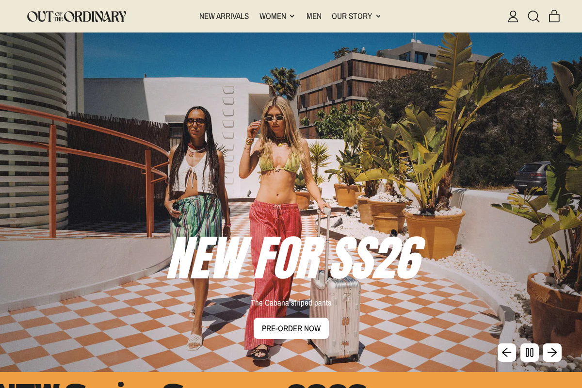 OOTOCLOTHING homepage screenshot