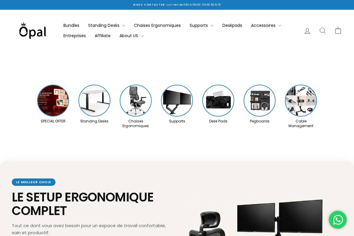 OPAL ERGO homepage screenshot
