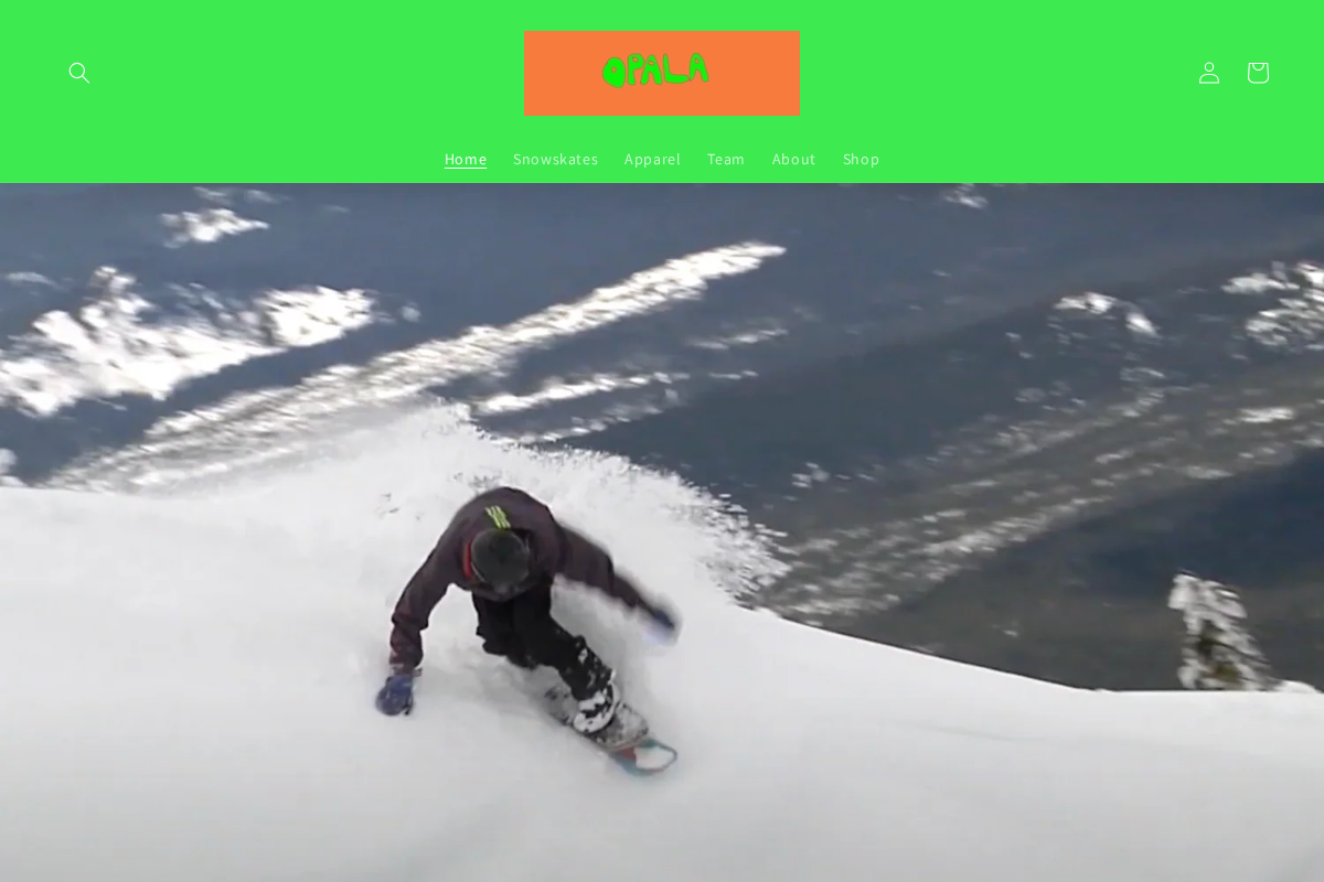 Opala Snurf Club homepage screenshot