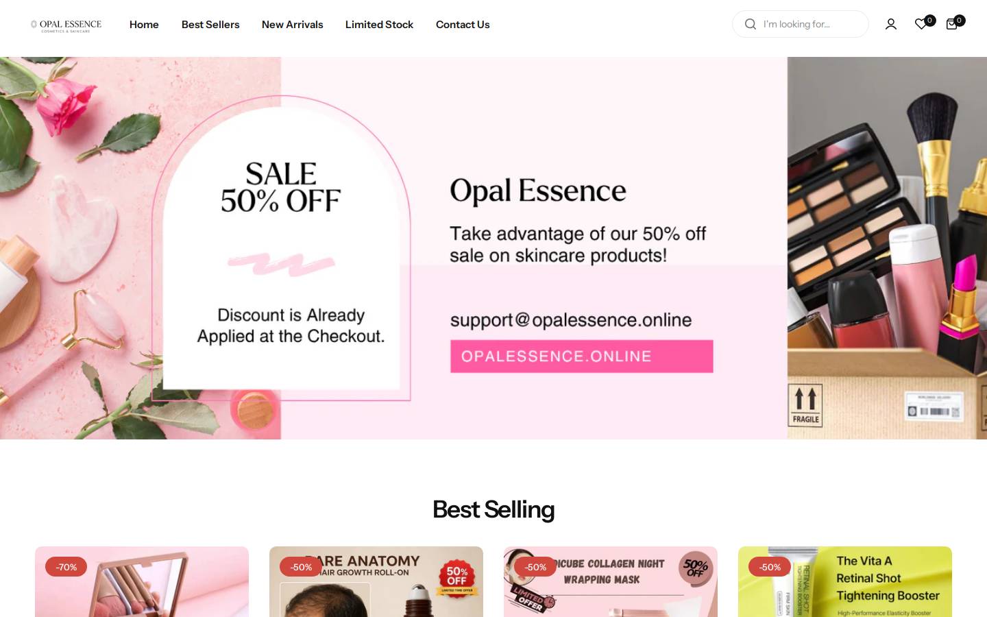 opalessence.online homepage screenshot