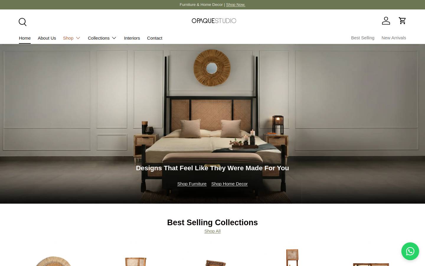 opaquestudio.in homepage screenshot