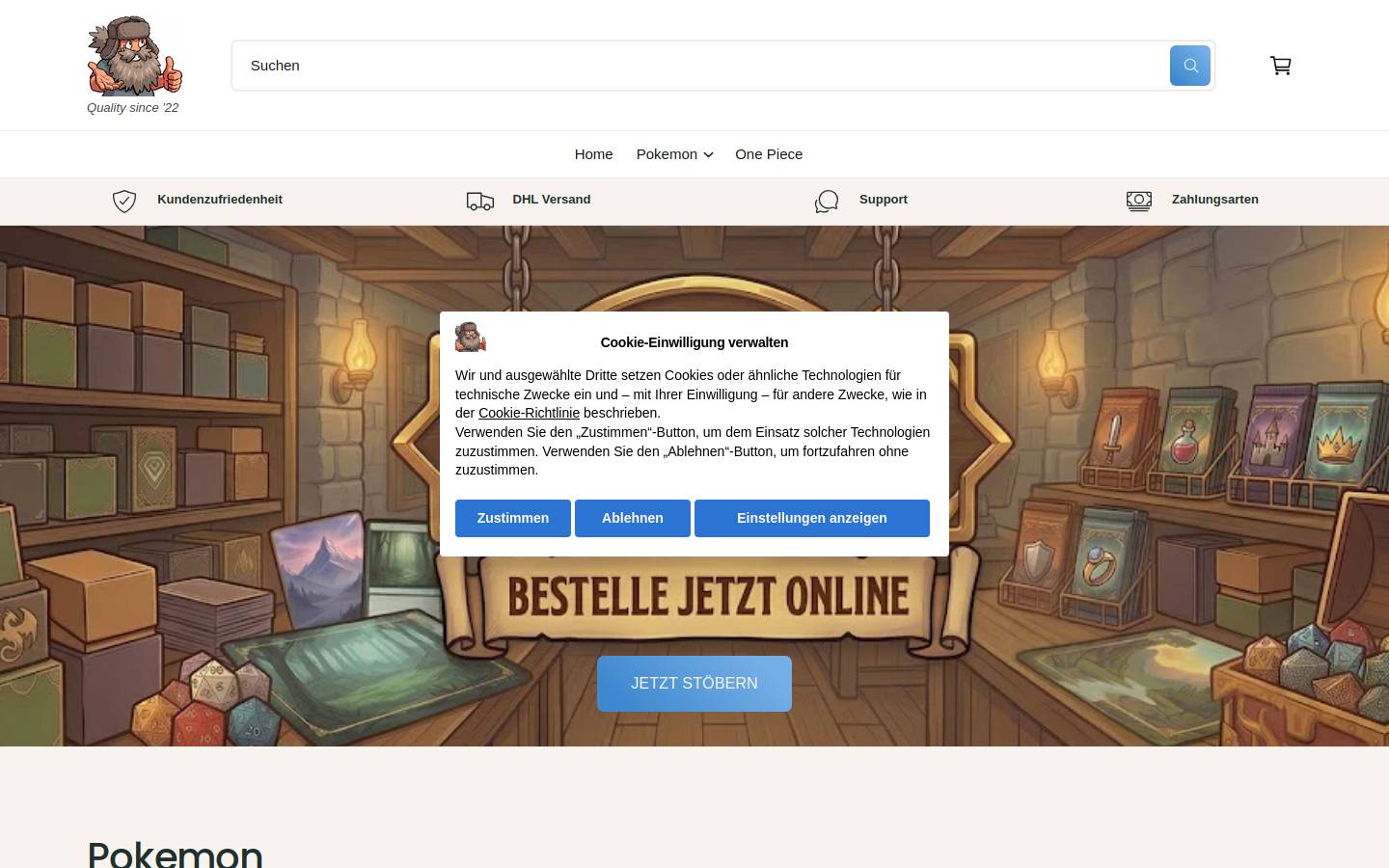 OpasLaden homepage screenshot