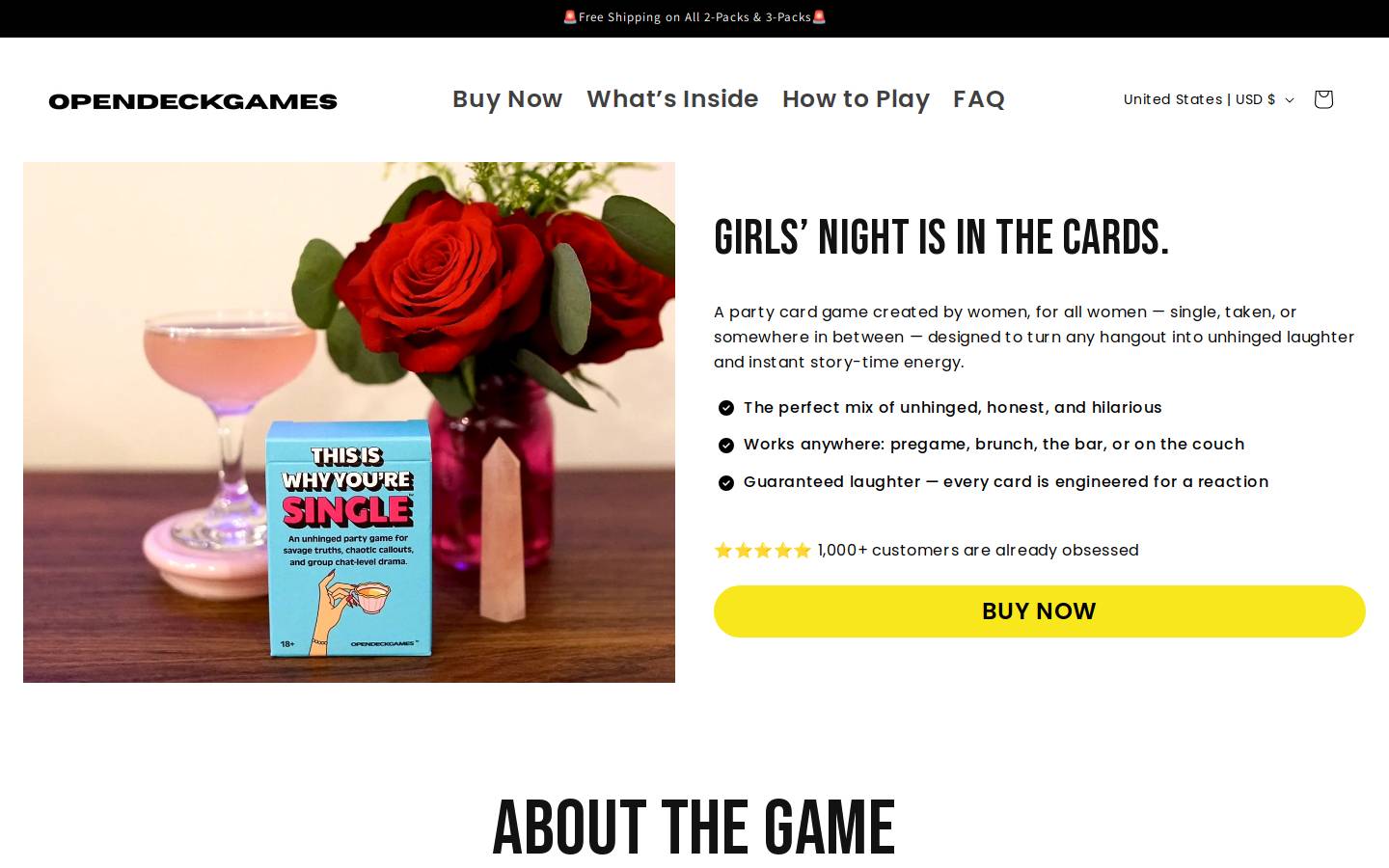 opendeckgames.com homepage screenshot