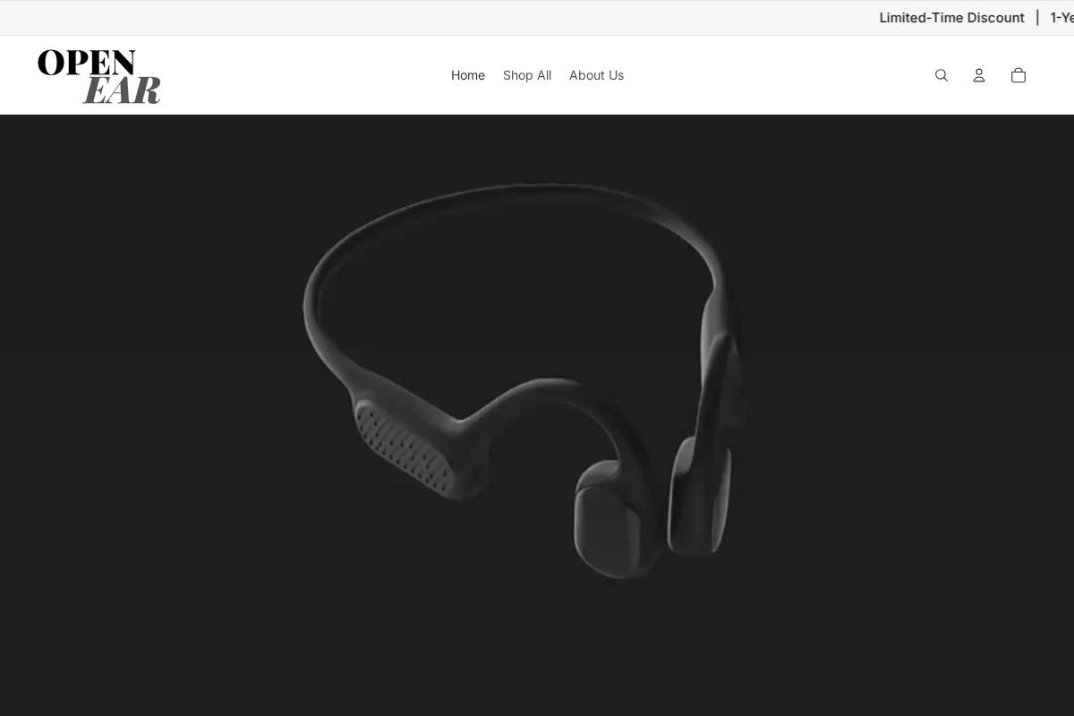 openear.store homepage screenshot