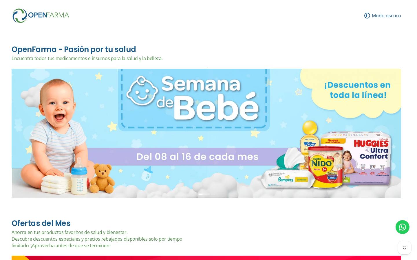 openfarma.mx homepage screenshot