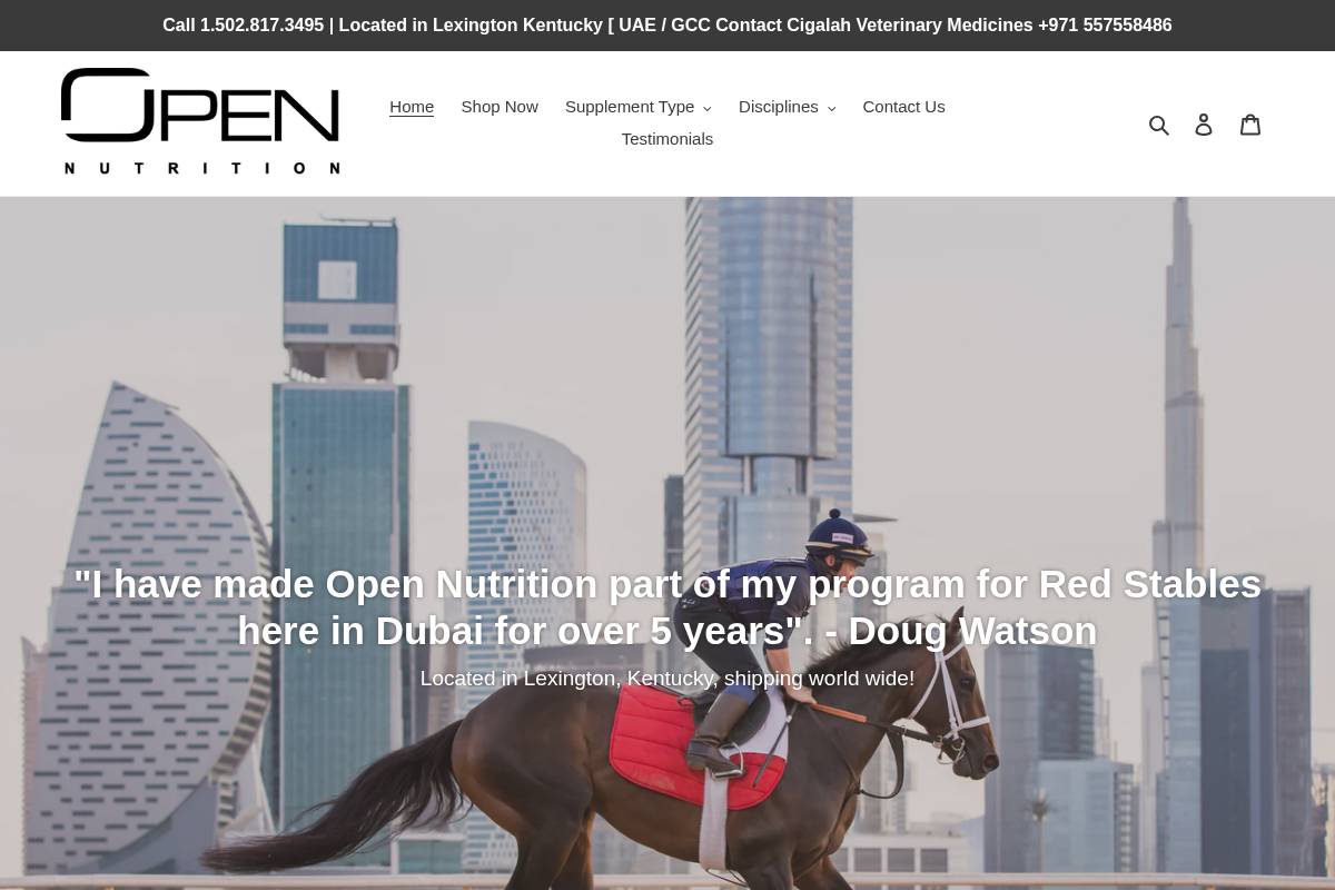 opennutritionusa.com homepage screenshot