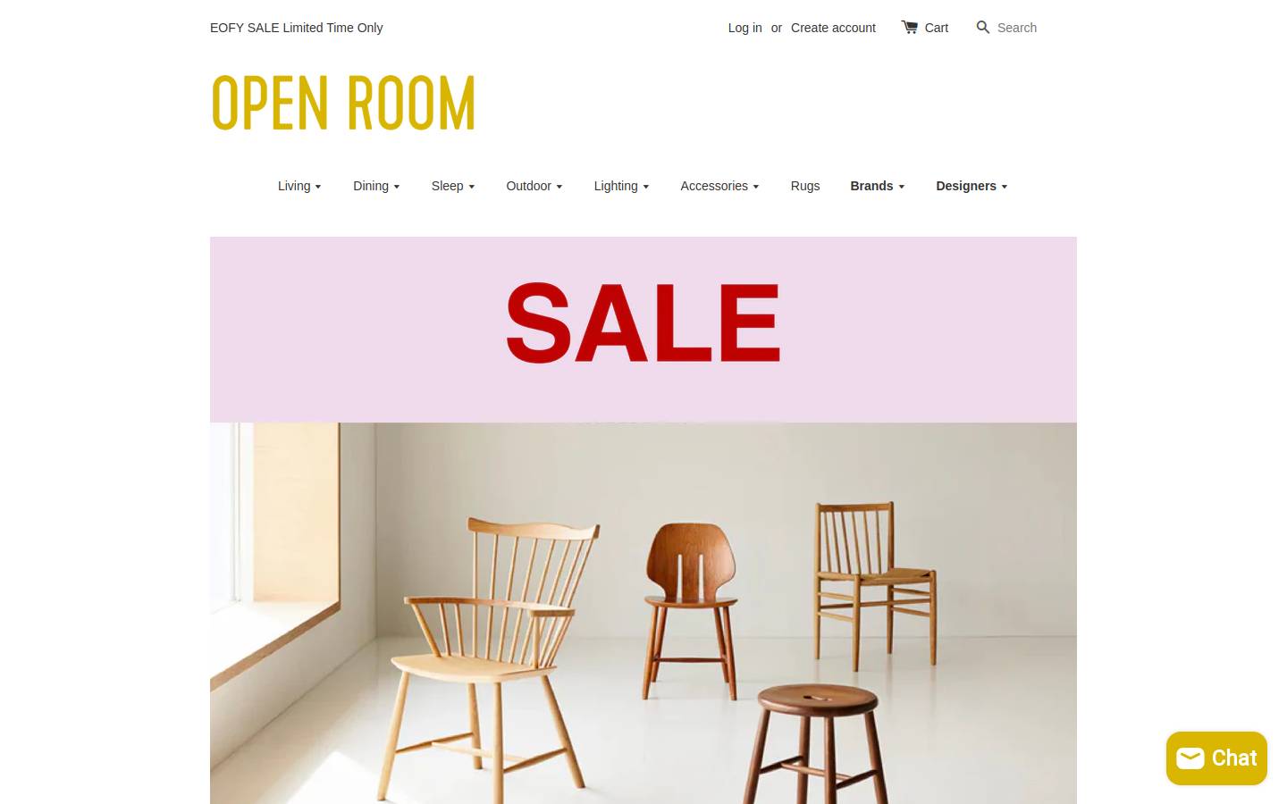 openroom.com.au homepage screenshot