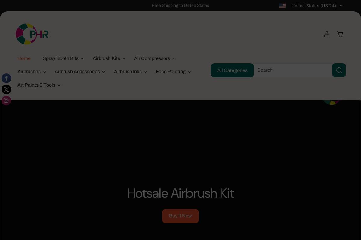 ophirairbrush.com homepage screenshot