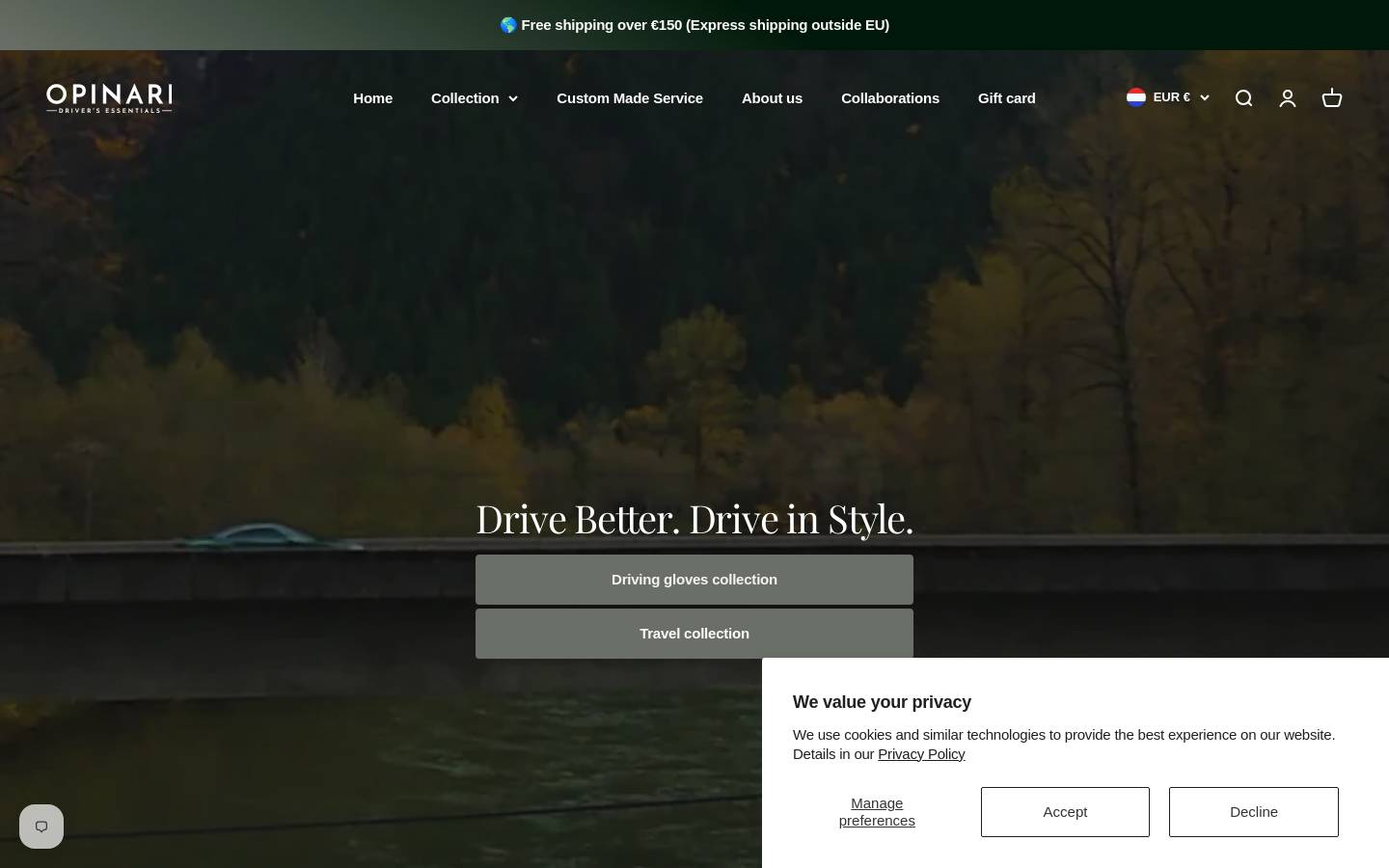 opinari-drivers.com homepage screenshot