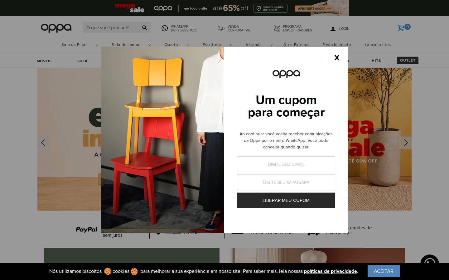 oppa.com.br homepage screenshot