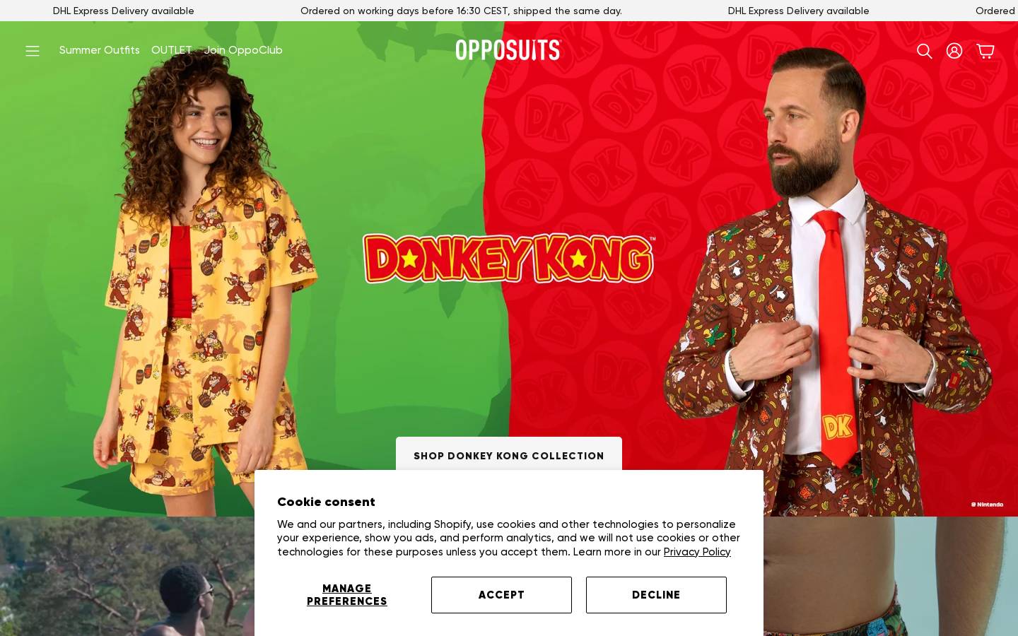 OppoSuits homepage screenshot