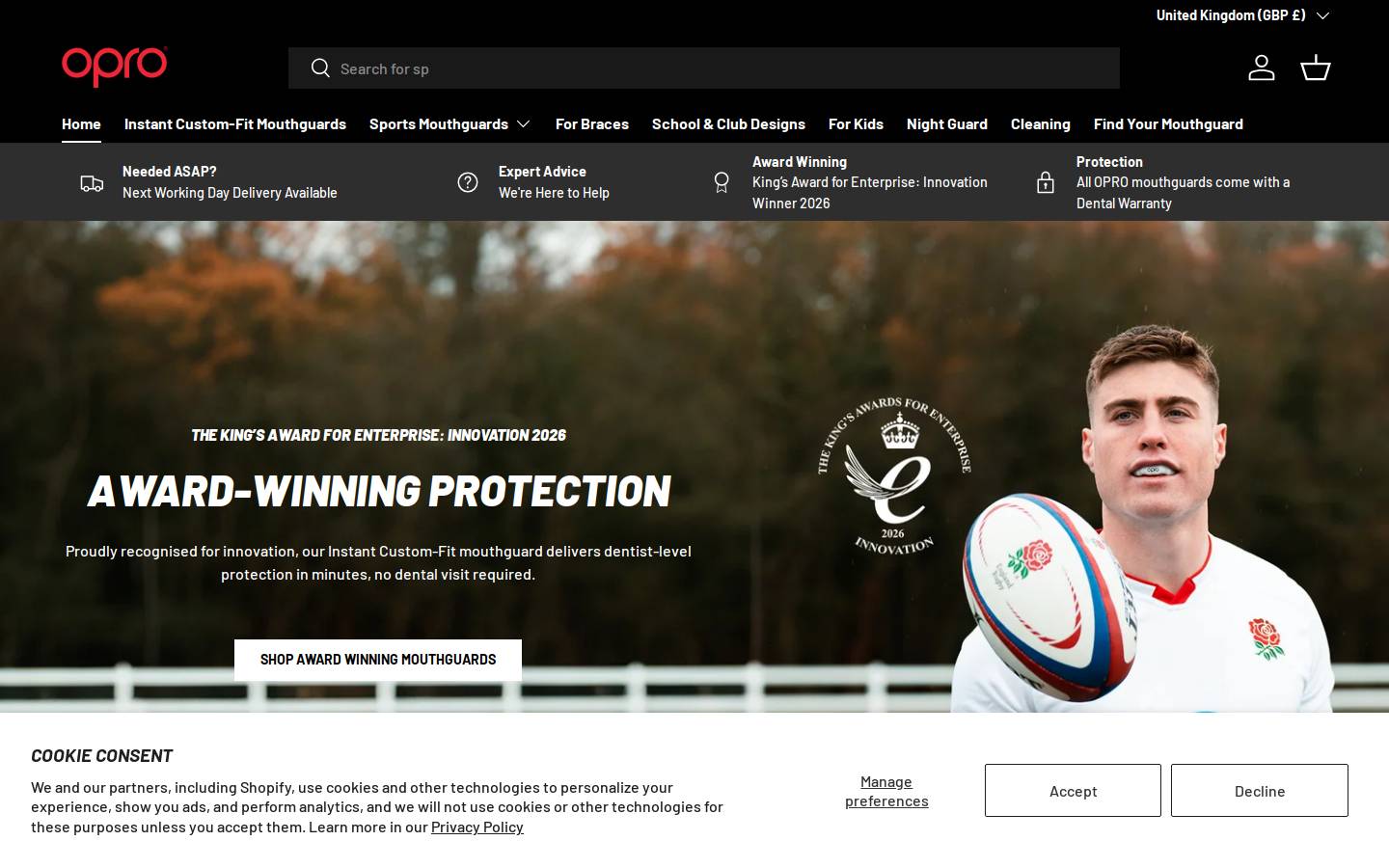 OPRO homepage screenshot