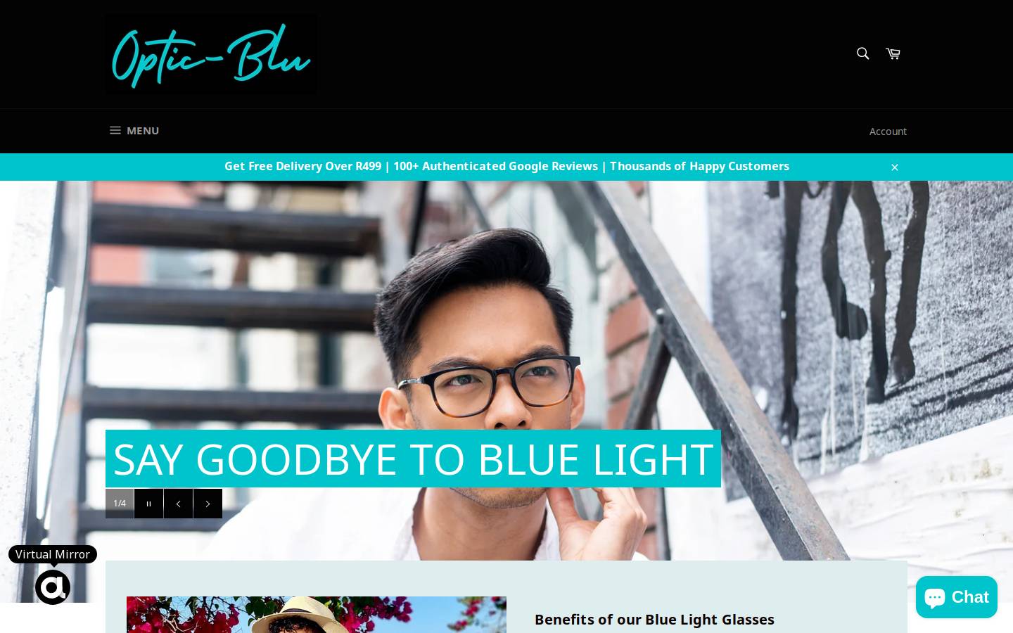 Optic-Blu homepage screenshot