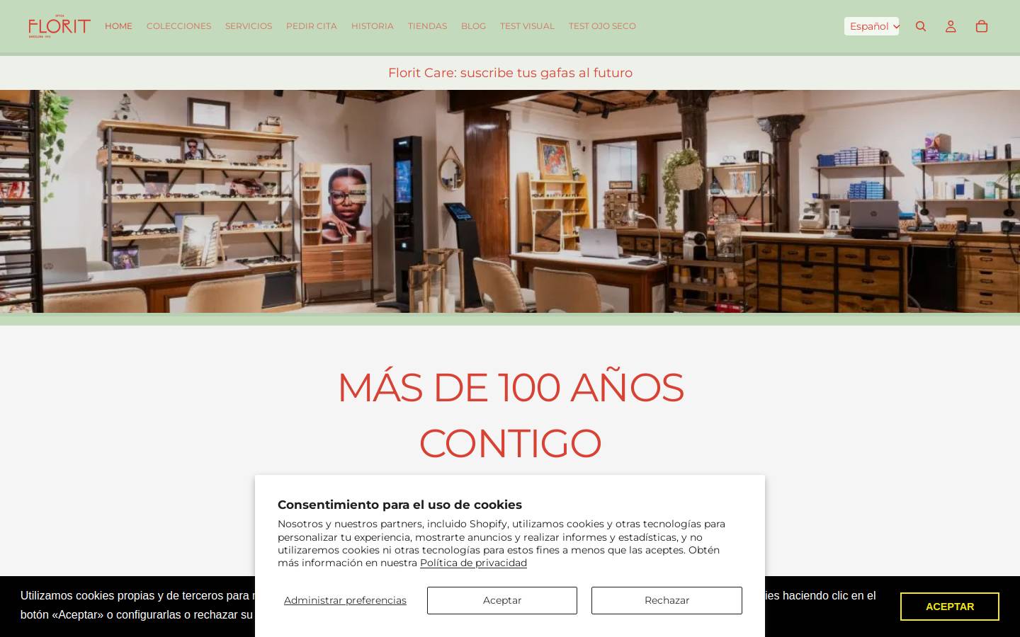 opticaflorit.com homepage screenshot