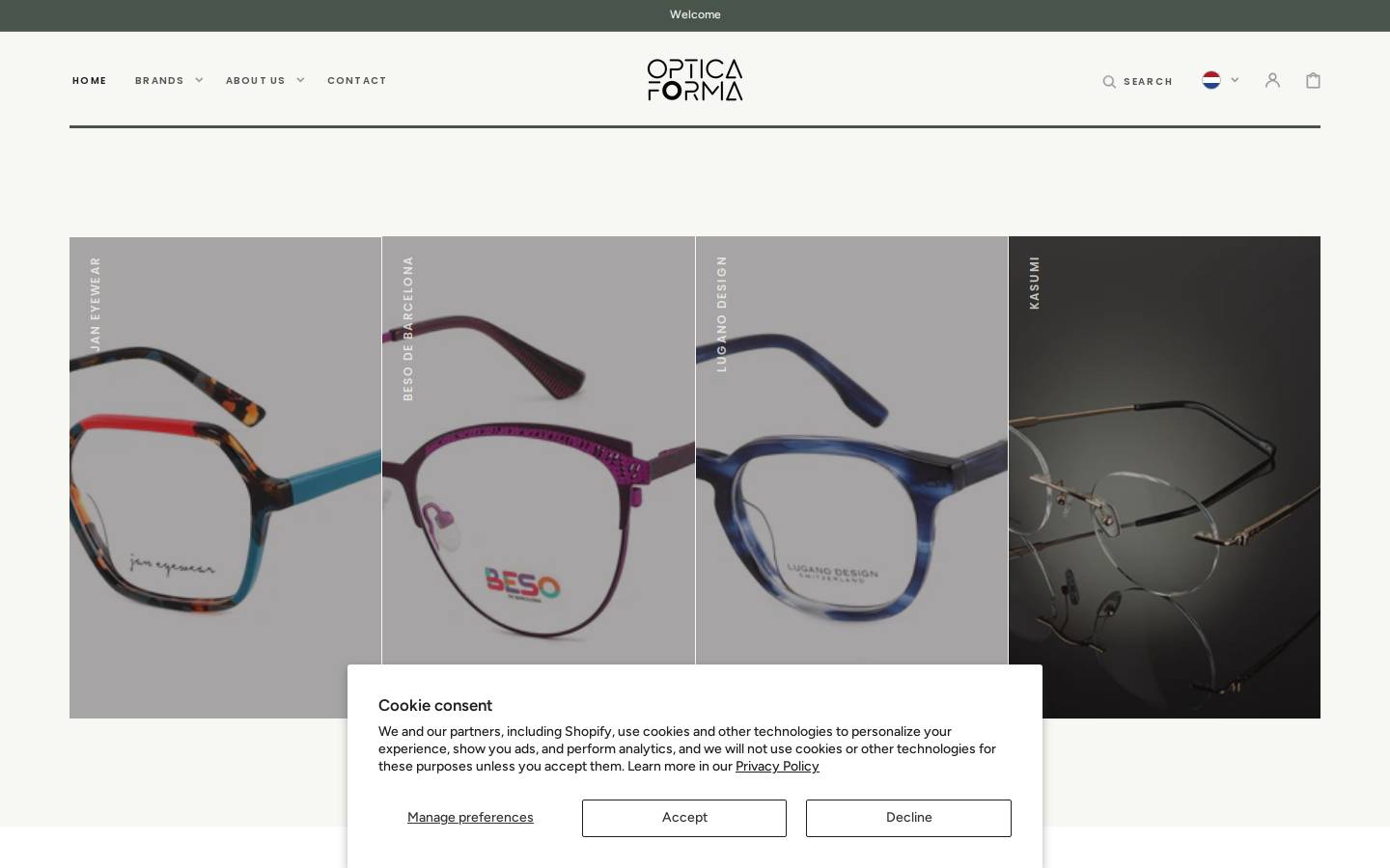 opticaforma.eu homepage screenshot