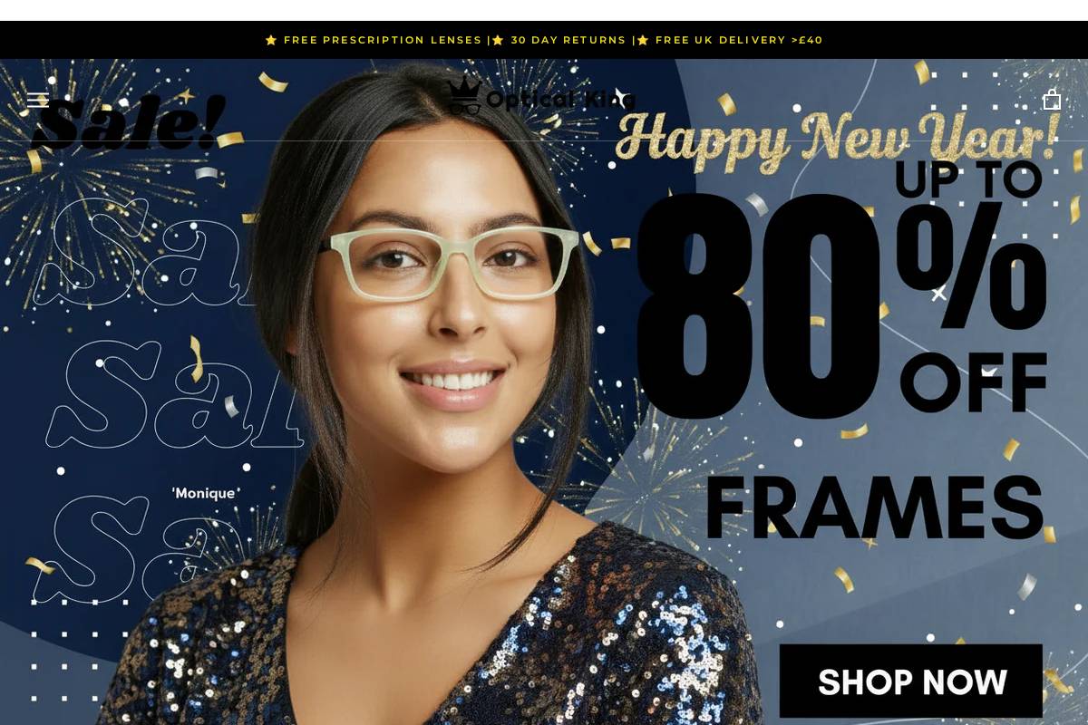 opticalkingglasses.com homepage screenshot