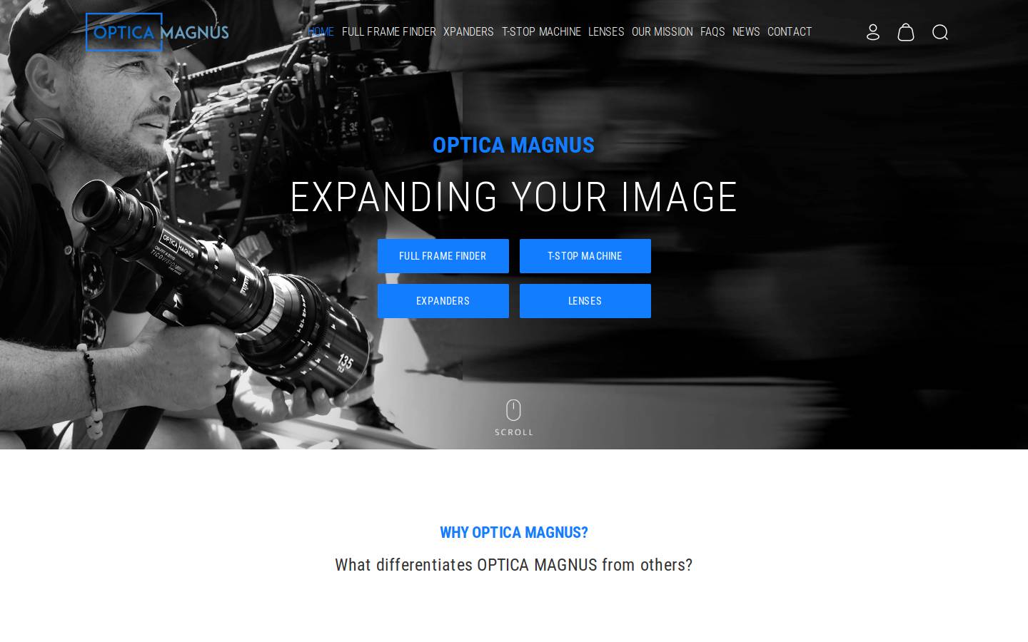opticamagnus.com homepage screenshot