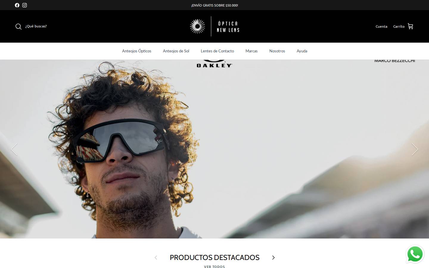 opticanewlens.com homepage screenshot