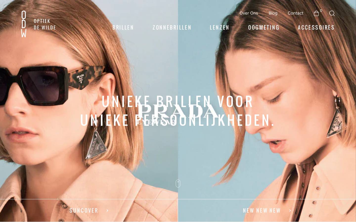 optiekdewilde.be homepage screenshot