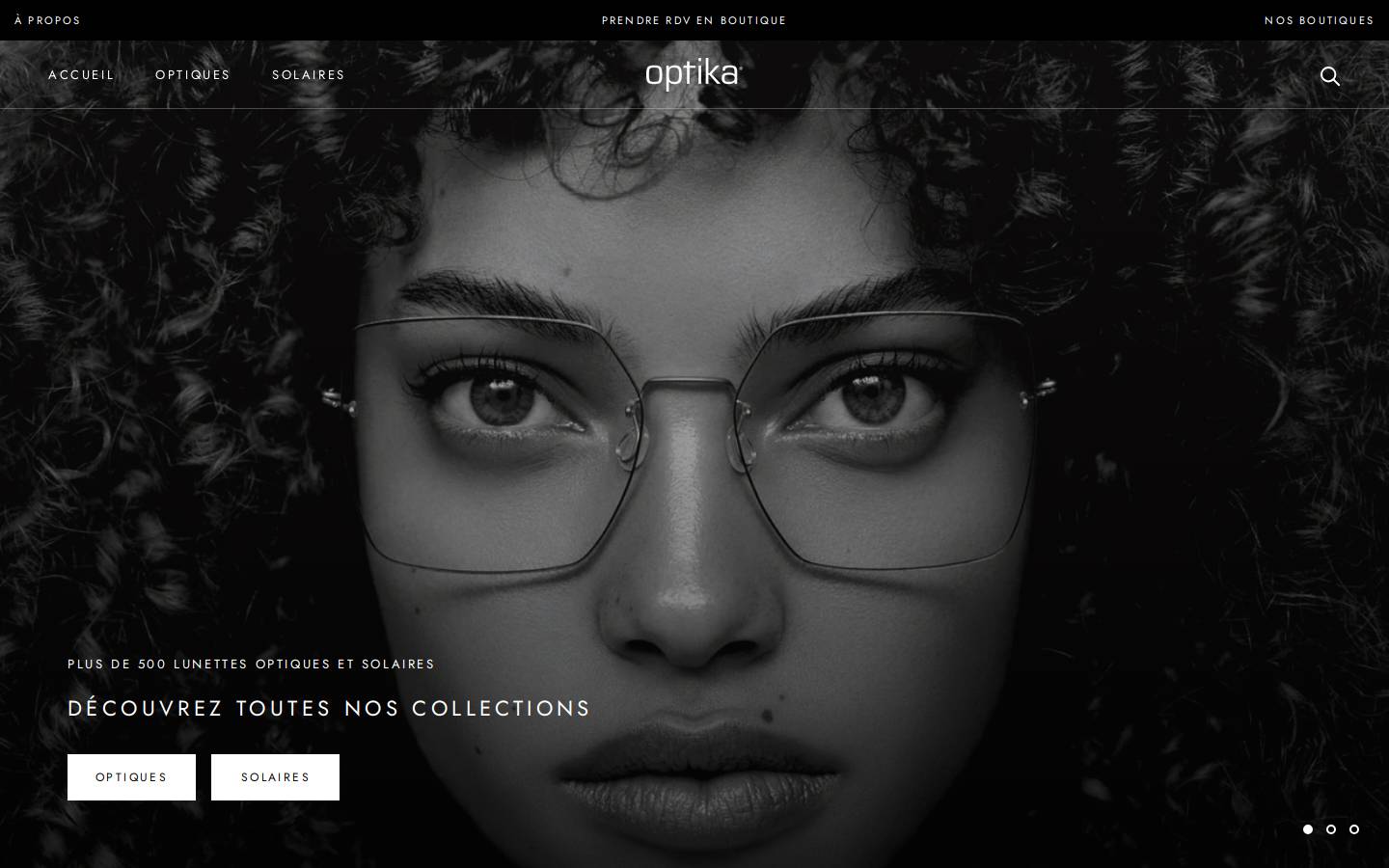 optika.fr homepage screenshot