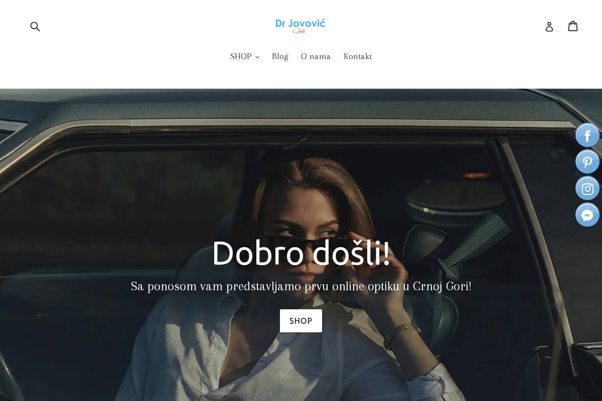 optikajovovic.com homepage screenshot